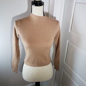 Showpo Ribbed Crop Turtleneck Sweater